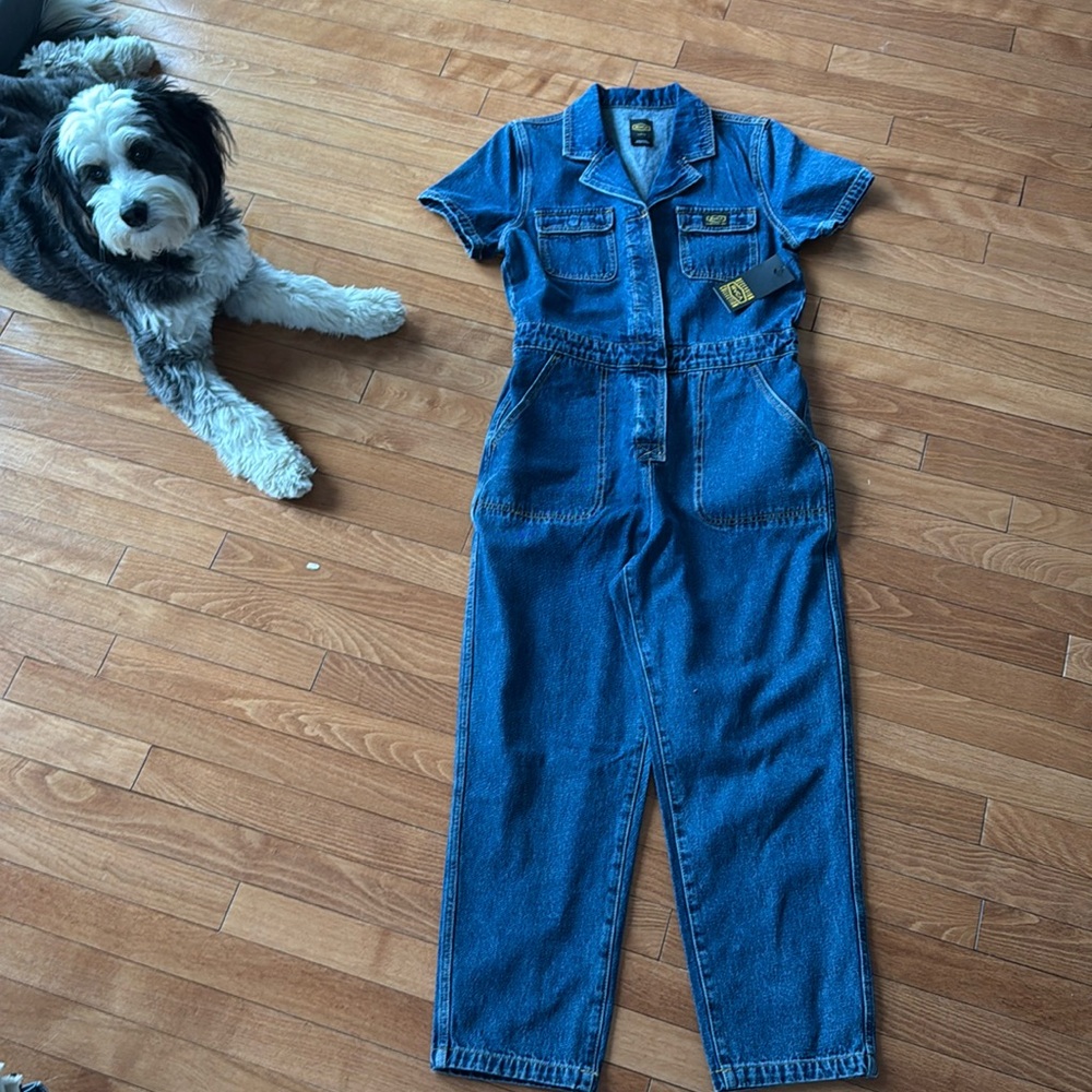 RVCA Recession Denim Jumpsuit - Size S